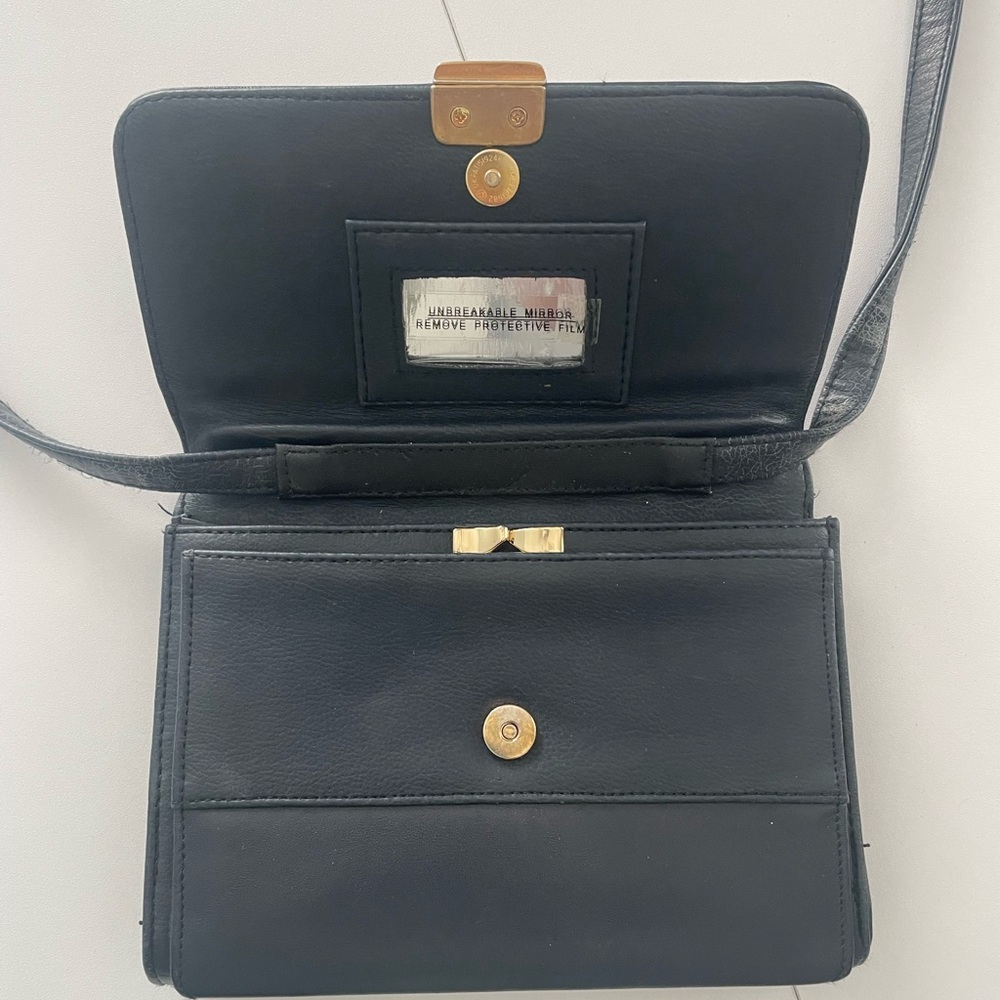 Elegant Dark Blue Vintage Leather Women's Bag